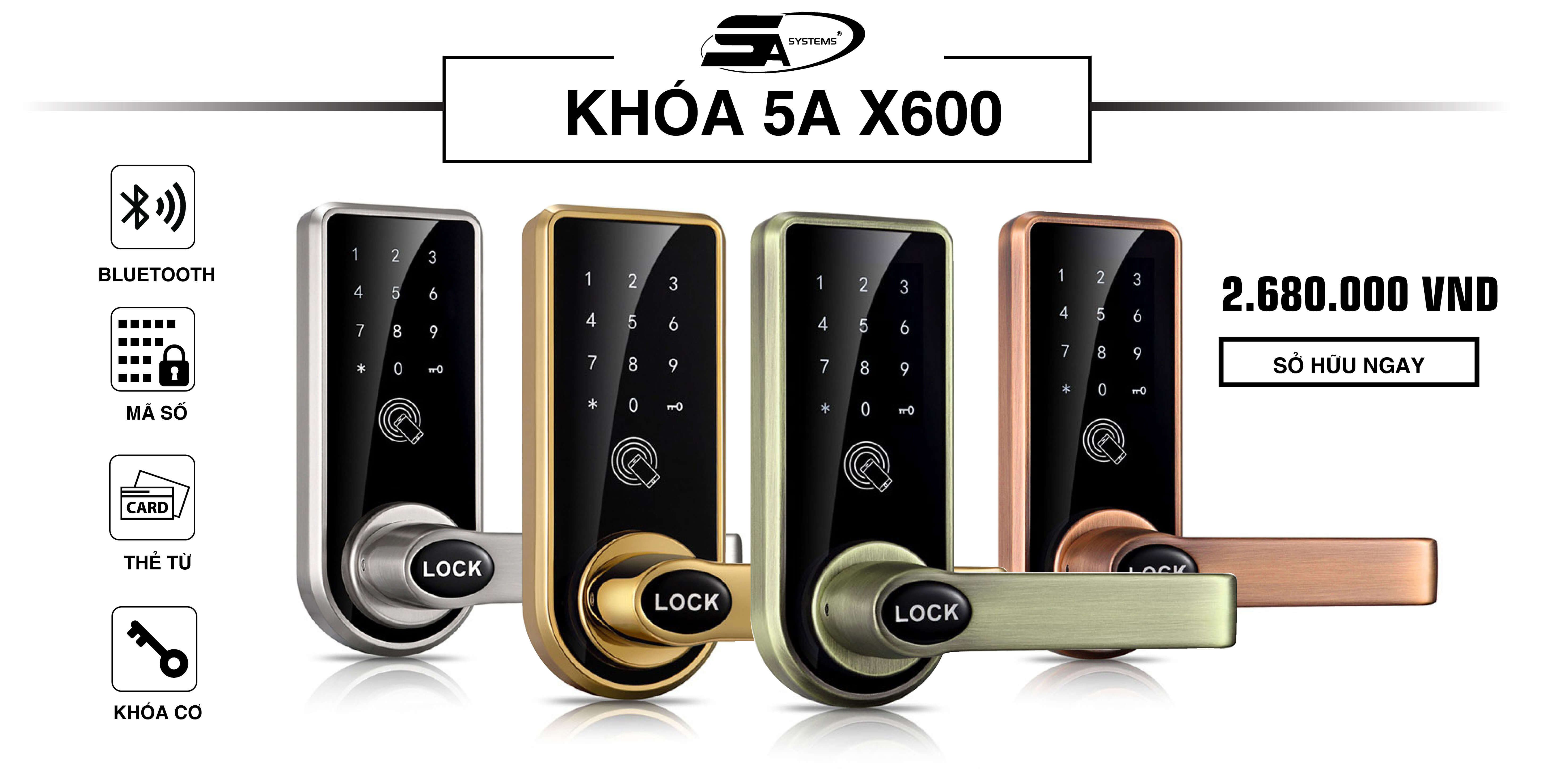 Các loại khóa cửa thẻ từ tốt nhất hiện nay thì dòng khóa cửa X600 Plus cũng khá nổi trội. 